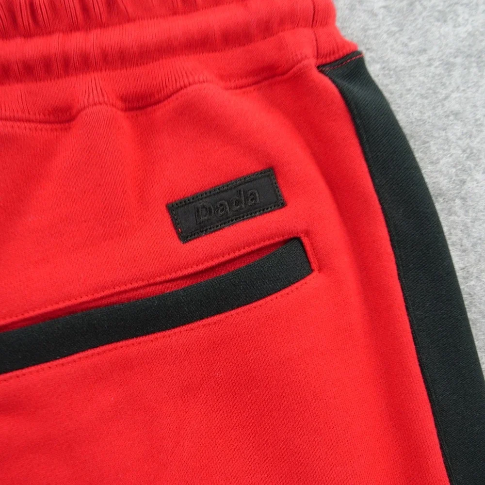 Chrsitian Dada Joggers Sweatpants Mens Medium 48 Red Side Stripe Tearaway New
